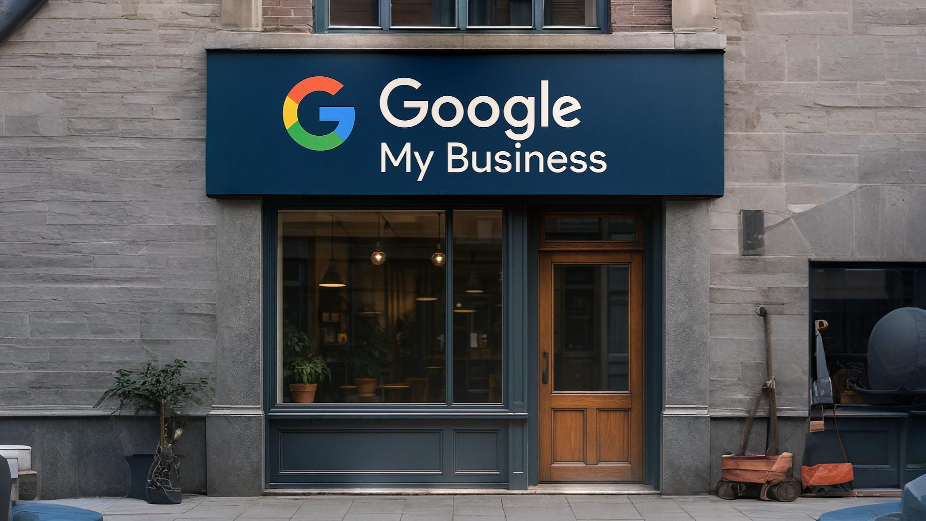 Photo de la devanture d'un magasin avec marqué